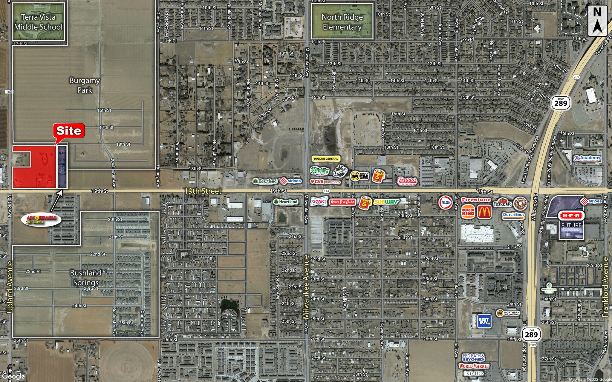 NEC 19th & Upland, Lubbock, TX for sale Aerial- Image 1 of 2