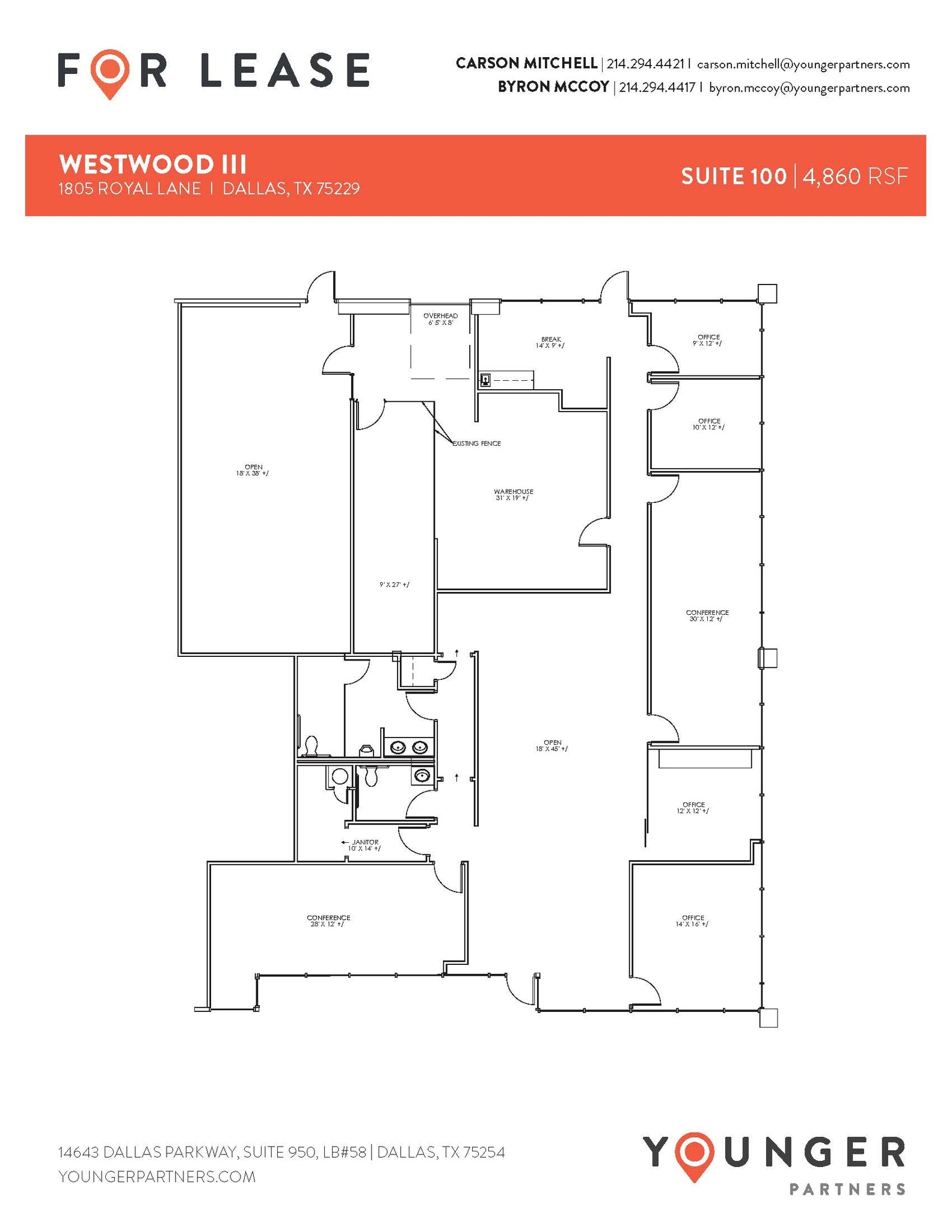 1805 Royal Ln, Dallas, TX for lease Floor Plan- Image 1 of 2
