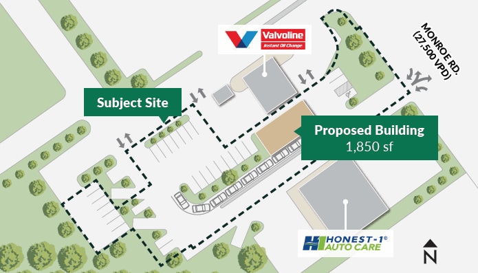 9112 Monroe, Charlotte, NC for lease - Aerial - Image 1 of 3