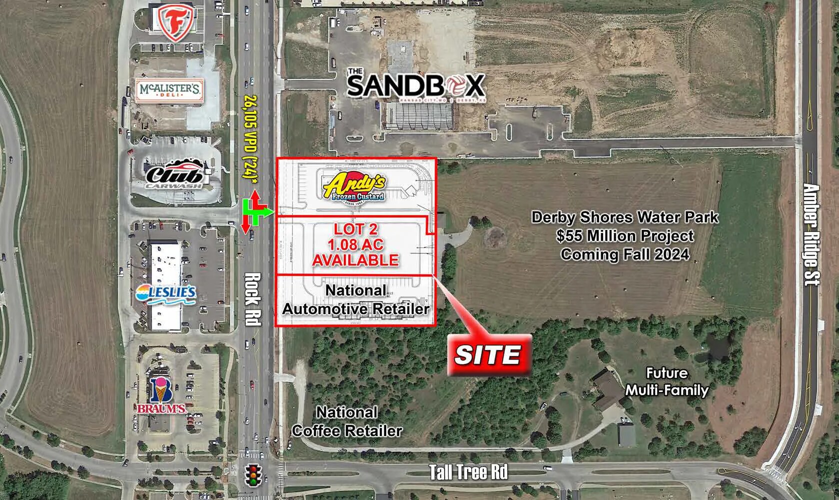 2306 N Rock Rd, Derby, KS à louer Aérien- Image 1 de 3