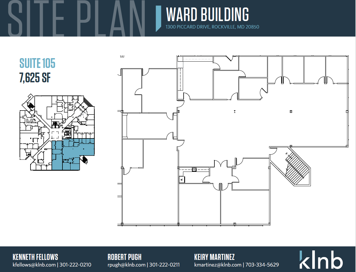 1300 Piccard Dr, Rockville, MD à louer Plan d’étage- Image 1 de 1