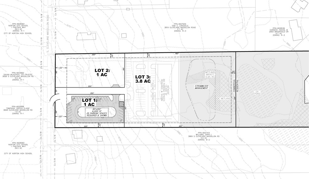 3837 S Cleveland Massillon Rd, Barberton, OH à louer - Plan de site - Image 2 de 4