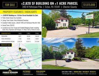 Plus de détails pour 340 N Pottstown Pike, Exton, PA - Commerce de détail à vendre