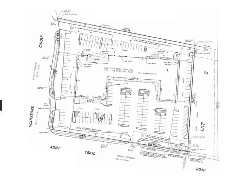 130-156 E Army Trail Rd, Glendale Heights, IL à vendre - Plan de site - Image 1 de 1