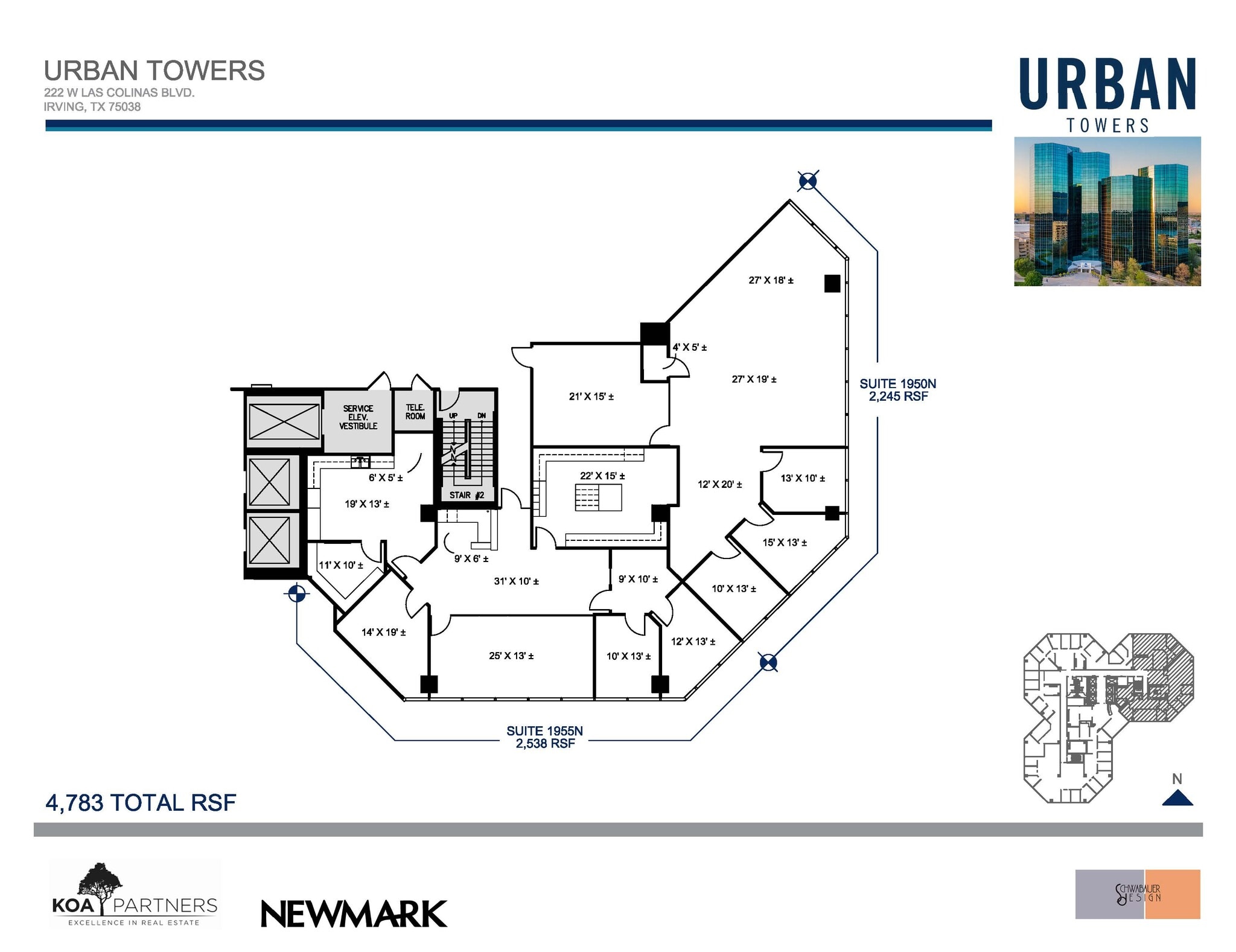 222 W Las Colinas Blvd, Irving, TX à louer Plan d’étage- Image 1 de 1