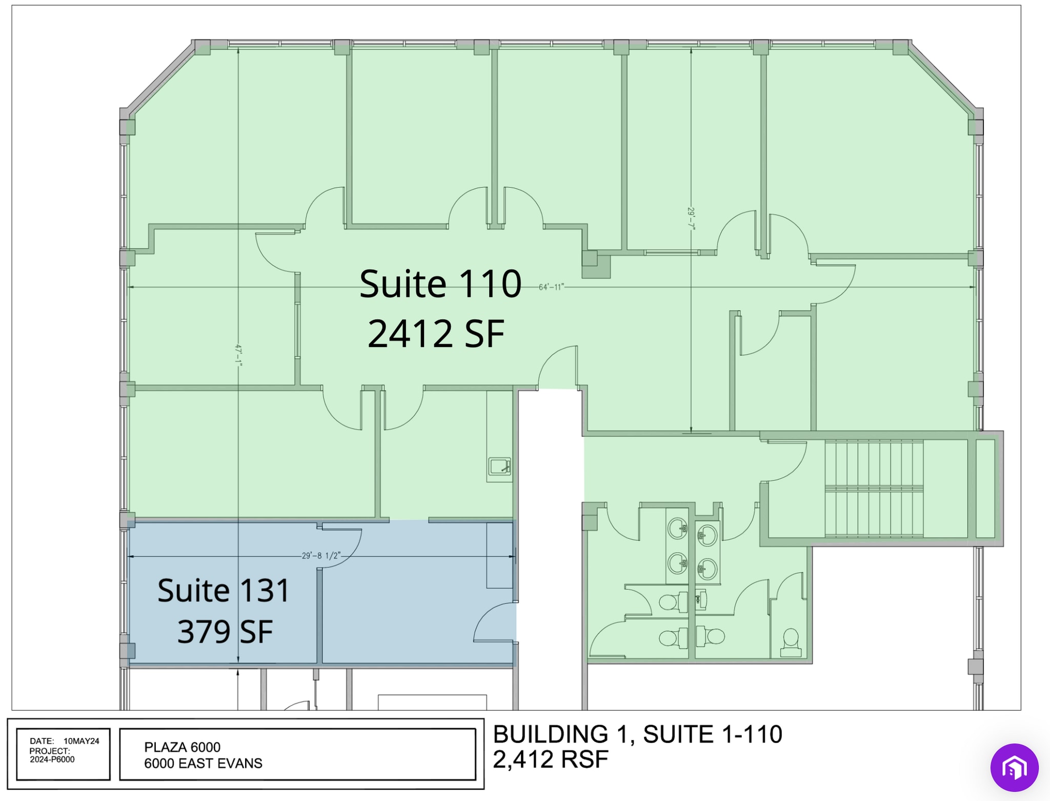 6000 E Evans Ave, Denver, CO à louer Plan d’étage- Image 1 de 1