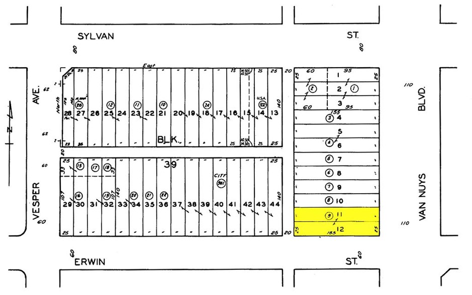 6251-6255 Van Nuys Blvd, Van Nuys, CA à vendre - Plan cadastral - Image 1 de 1