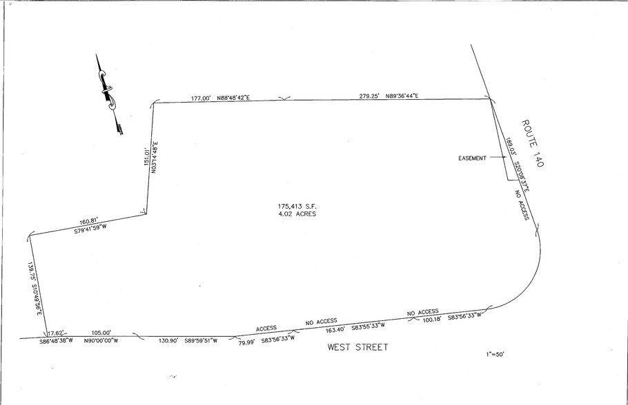 375-401 West St, Mansfield, MA à vendre - Plan cadastral - Image 1 de 1