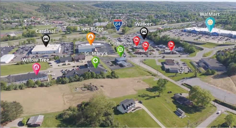 390 Hurricane Creek Rd, Hurricane, WV à vendre - Aérien - Image 3 de 20