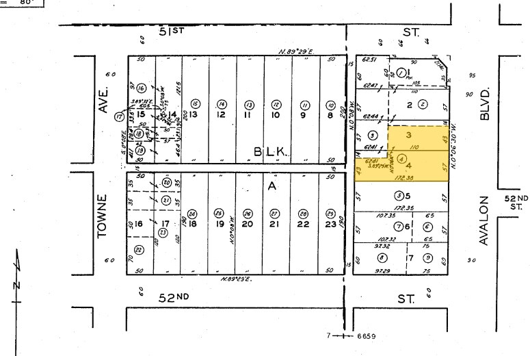 5117-5123 Avalon Blvd, Los Angeles, CA à vendre - Plan cadastral - Image 2 de 38