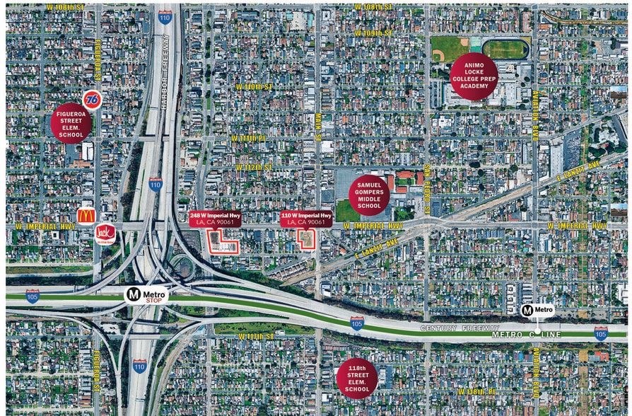 256 Imperial hwy, Los Angeles, CA for sale - Aerial - Image 2 of 3