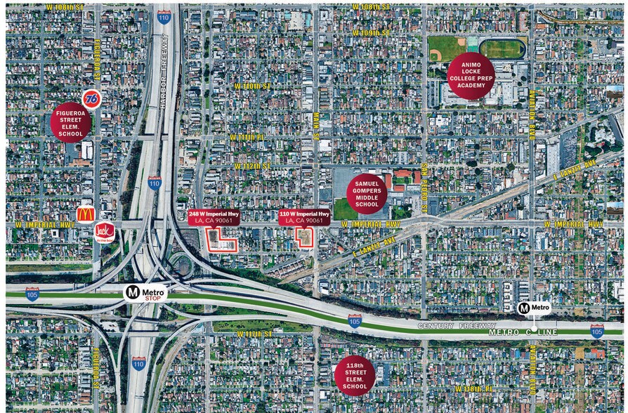 Imperial Highway Land Portfolio portefeuille de 3 propriétés à vendre sur LoopNet.ca - Aérien - Image 2 de 9