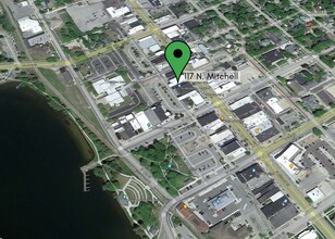 117 N Mitchell St, Cadillac, MI - AERIAL  map view - Image1