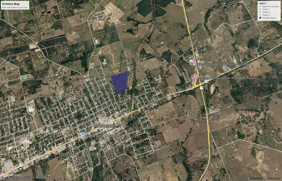 S24800 Tracy BLK 3 LOT 1A & BLK 7 LOT 1A, Rockdale, TX à vendre - Aérien - Image 2 de 2