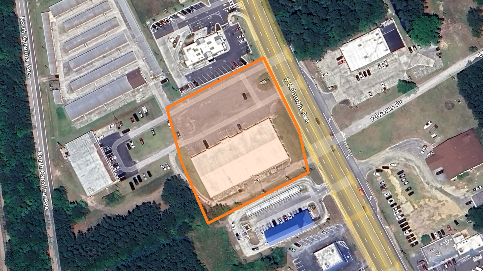 321 S Columbia Ave, Rincon, GA for lease Aerial- Image 1 of 5