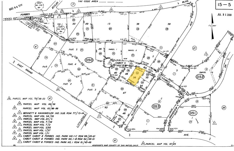 486 Cabot Rd, South San Francisco, CA à vendre - Plan cadastral - Image 2 de 7