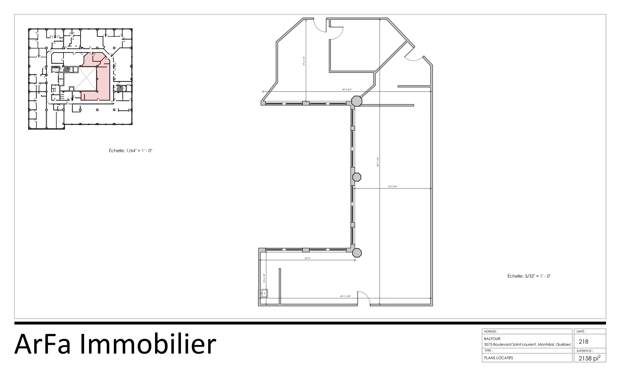 3575 Boul Saint-Laurent, Montréal, QC à louer Plan de site- Image 1 de 1