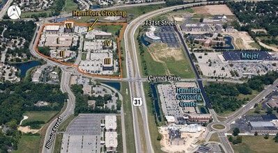 13085 Hamilton Crossing Blvd, Carmel, IN - AERIAL  map view