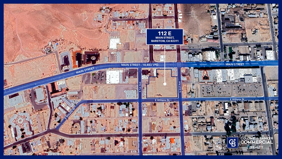 112 E Main St, Barstow, CA à vendre - Aérien - Image 2 de 5