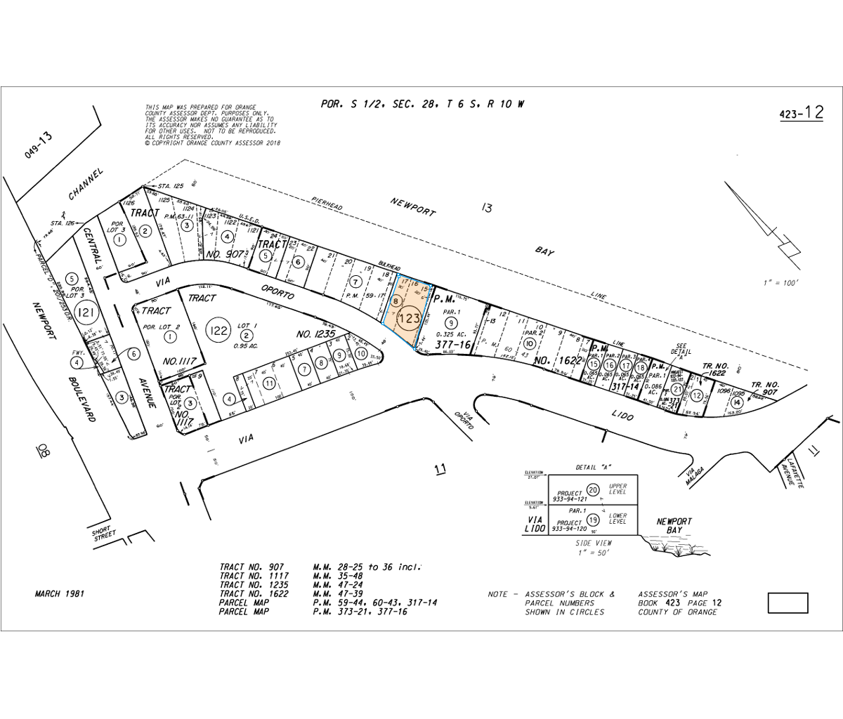 3404 Via Oporto, Newport Beach, CA à louer Plan cadastral- Image 1 de 2