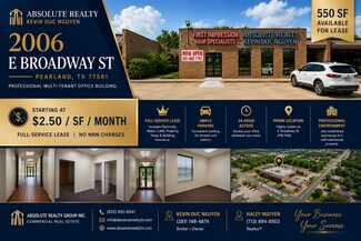 Plus de détails pour 2006 Broadway St, Pearland, TX - Bureau à louer