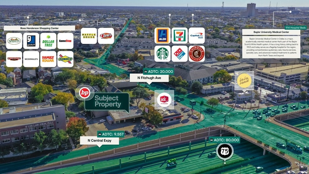 4212 N Central Expy, Dallas, TX for sale - Aerial - Image 3 of 3