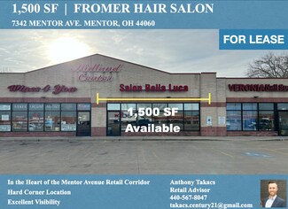 Plus de détails pour 7342 Mentor Ave, Mentor, OH - Commerce de détail à louer