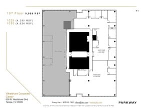 600 N Westshore Blvd, Tampa, FL for lease Floor Plan- Image 2 of 2