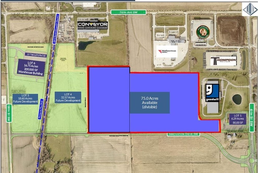 Lot 1 Innovation Drive SW, Cedar Rapids, IA for sale Aerial- Image 1 of 3