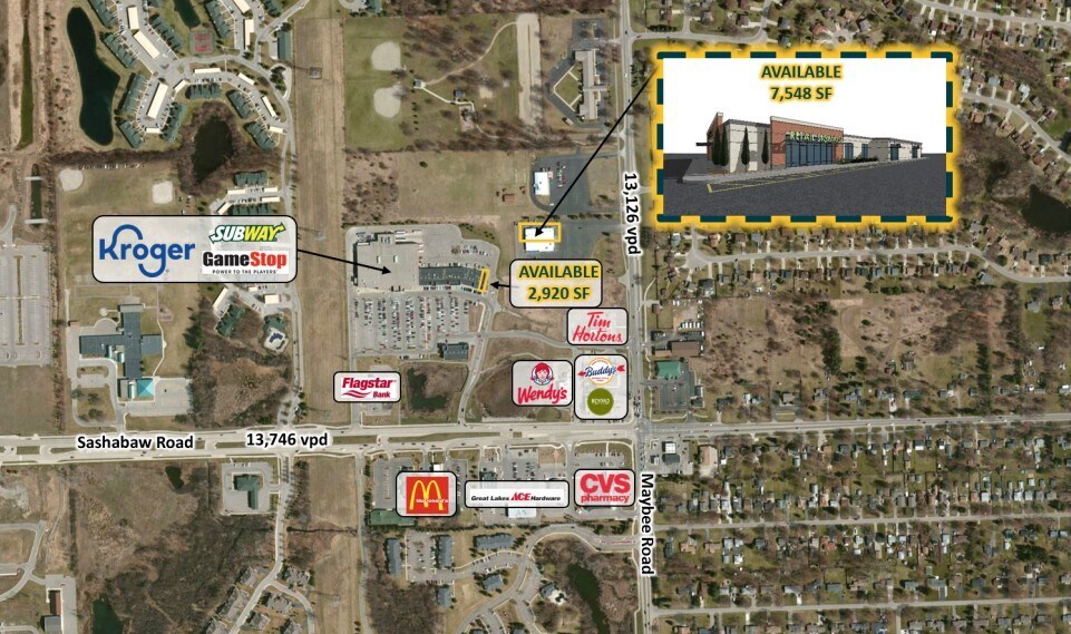 Maybee Rd & Sashabaw Rd, Independence Township, MI for lease - Primary Photo - Image 2 of 6