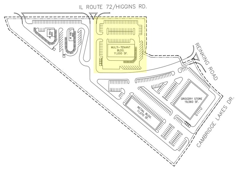 Route 72, Pingree Grove, IL à louer - Plan de site - Image 2 de 2
