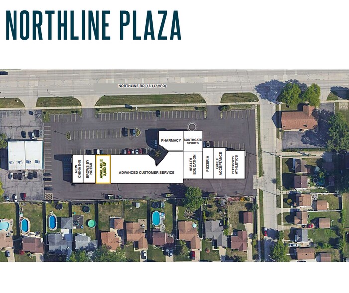 14605-14709 Northline Rd, Southgate, MI à louer - Plan d’étage - Image 2 de 6
