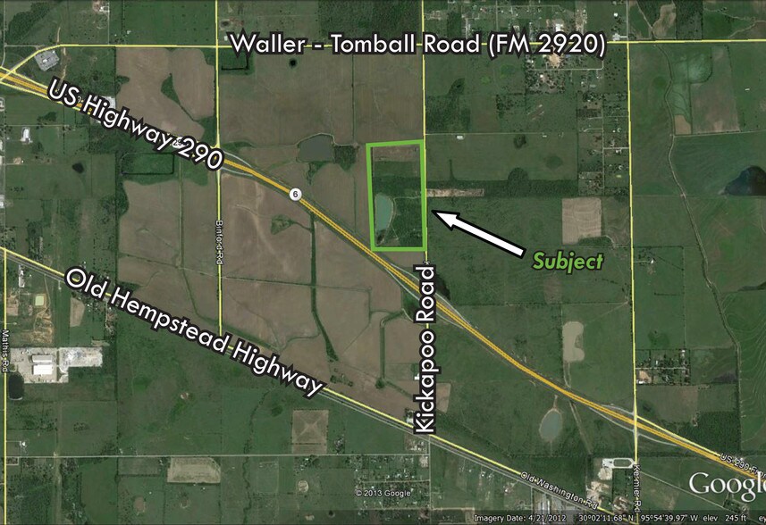 US 290 & Kickapoo Rd, Waller, TX à vendre - Aérien - Image 2 de 14