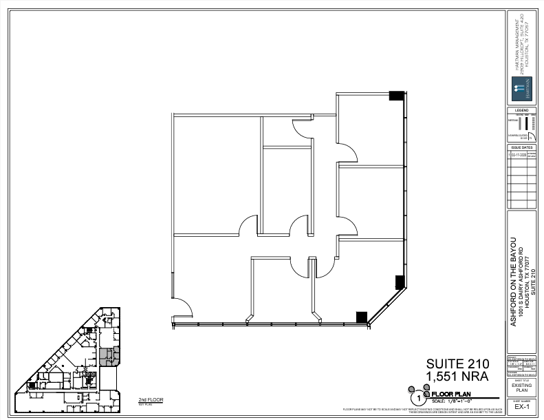 1001 S Dairy Ashford Rd, Houston, TX à louer Plan d’étage- Image 1 de 1