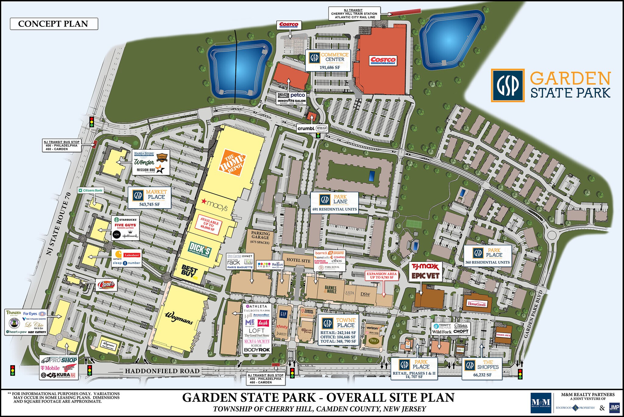 901-957 Haddonfield Rd, Cherry Hill, NJ à louer Plan de site- Image 1 de 15
