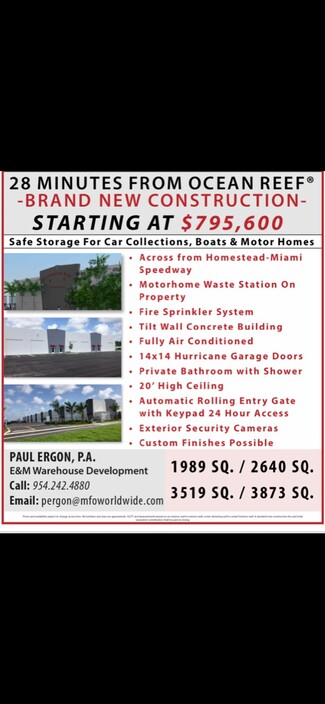 Plus de détails pour 1750 SE 38th Ave, Homestead, FL - Industriel à vendre