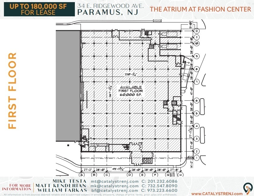 34 E Ridgewood Ave, Paramus, NJ à louer Plan d’étage- Image 1 de 2