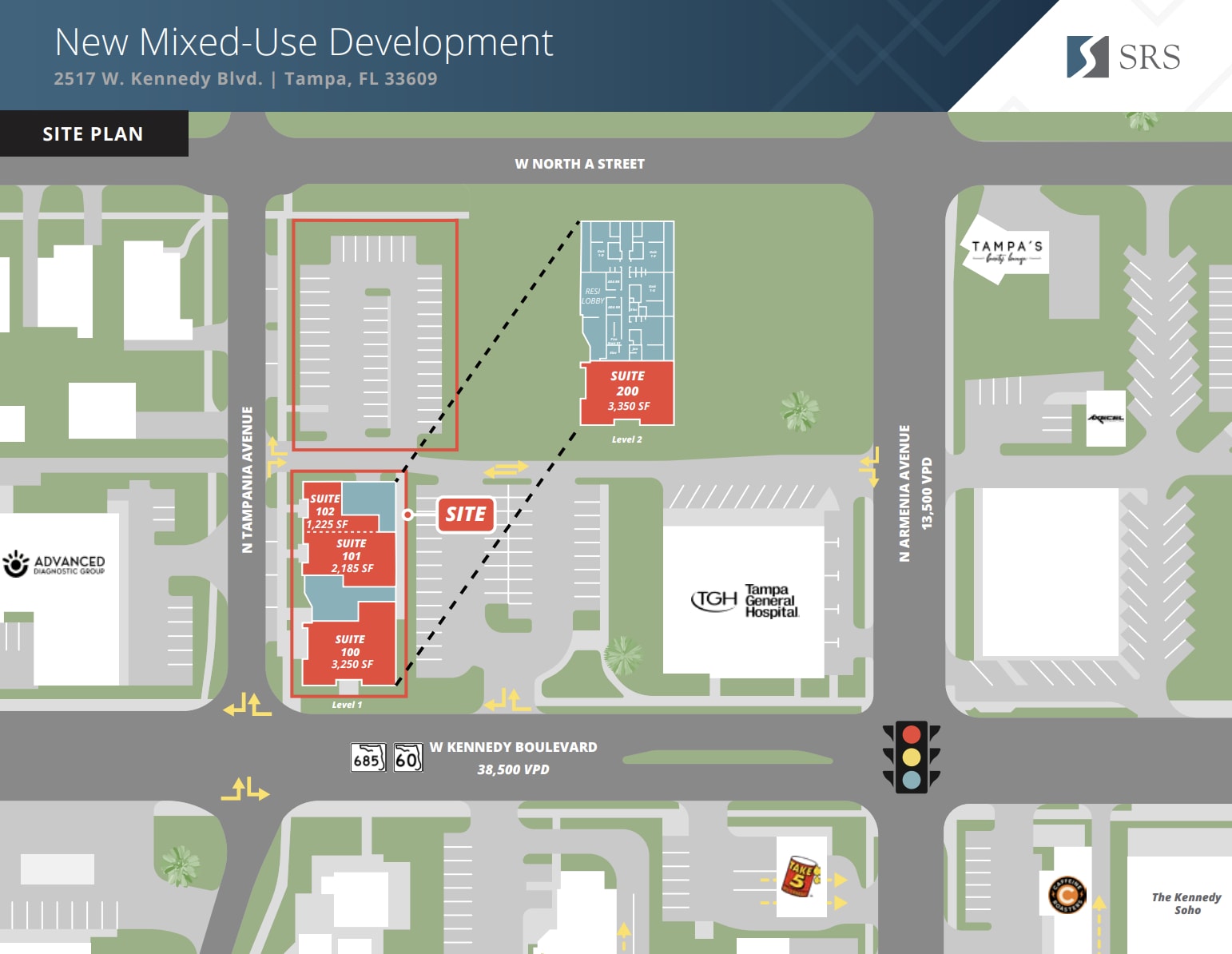 2517 W Kennedy Blvd, Tampa, FL à louer Plan de site- Image 1 de 1