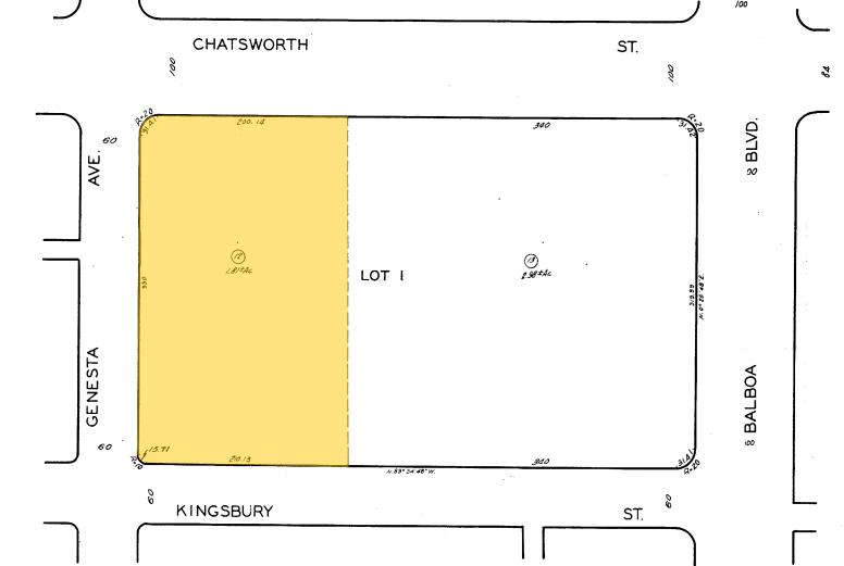 17050 Chatsworth St, Granada Hills, CA for lease - Plat Map - Image 2 of 2