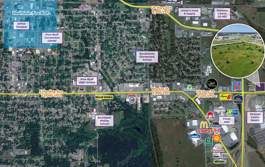 U.S. Highway 79, Pine Bluff, AR à vendre - Photo du bâtiment - Image 3 de 8