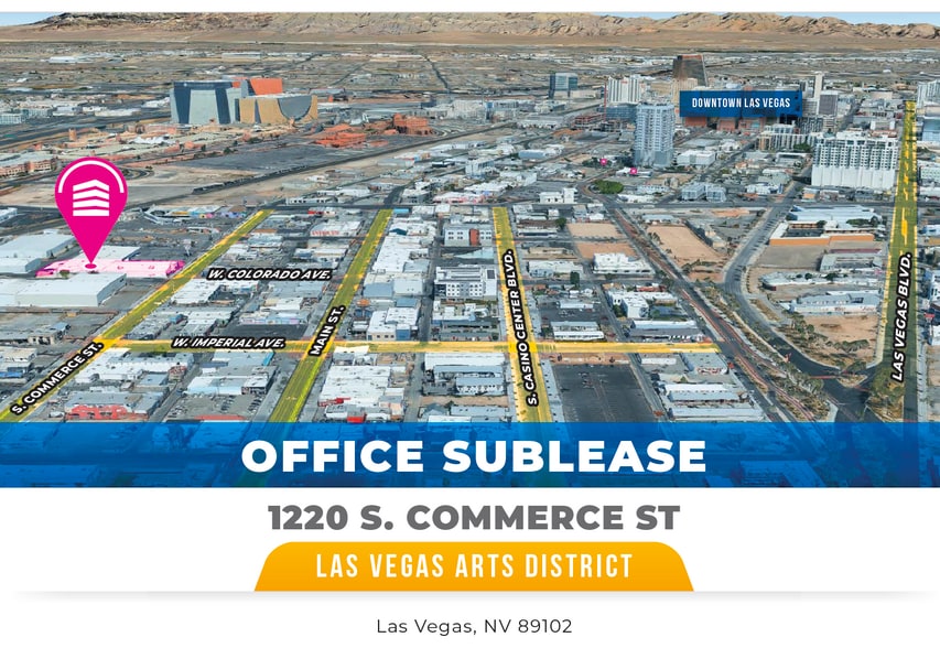 1220 S Commerce St, Las Vegas, NV for lease - Aerial - Image 1 of 5