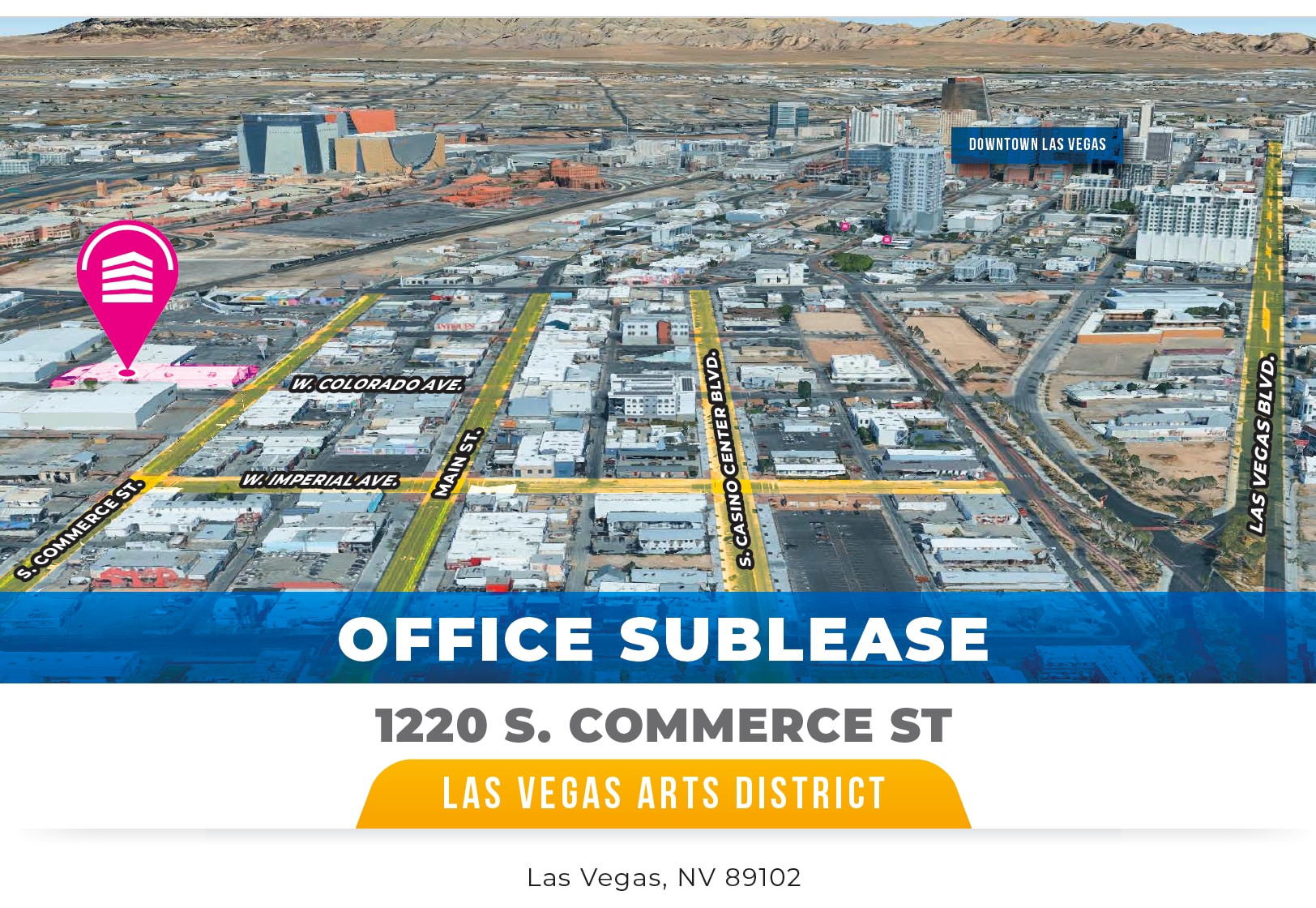 1220 S Commerce St, Las Vegas, NV for lease Aerial- Image 1 of 6