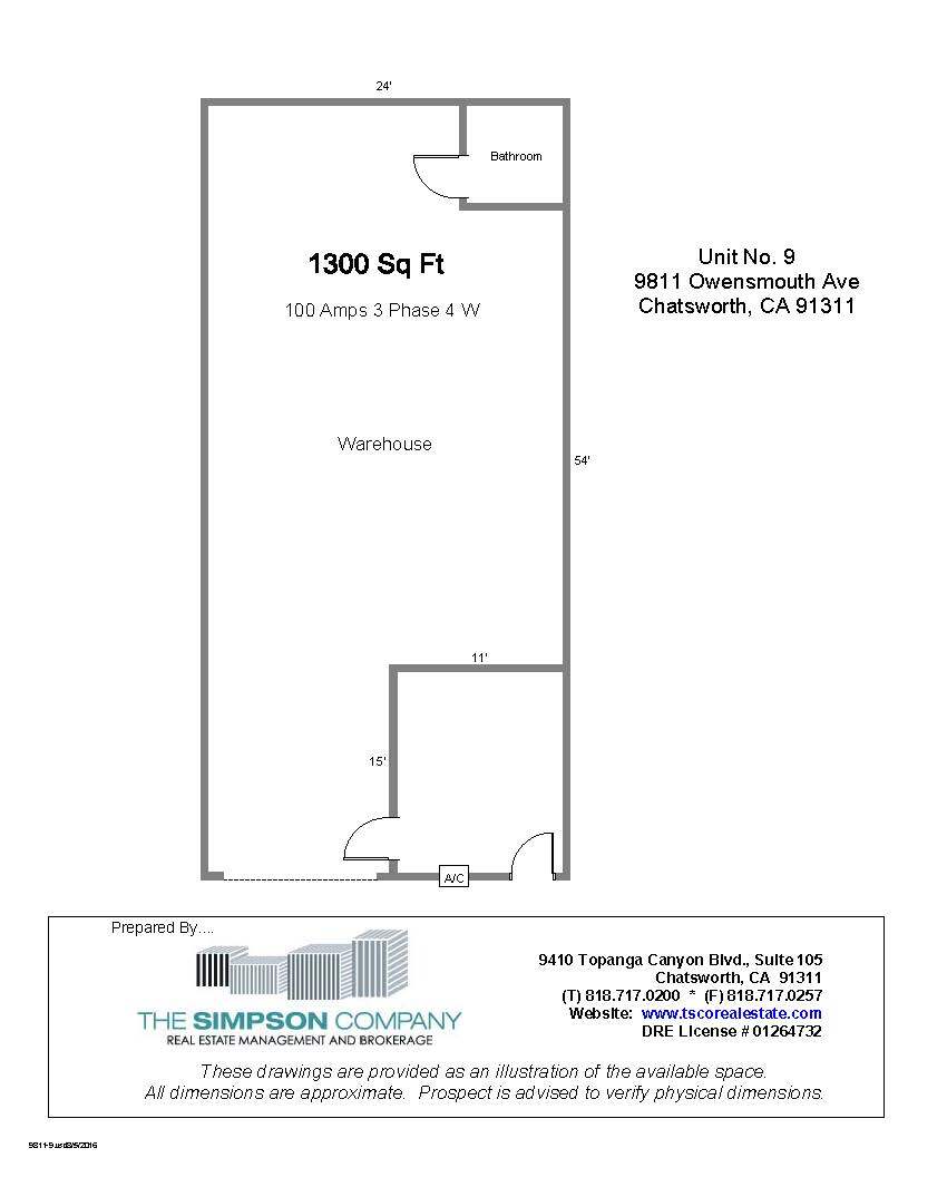 9811 Owensmouth Ave, Chatsworth, CA à louer Plan d  tage- Image 1 de 1