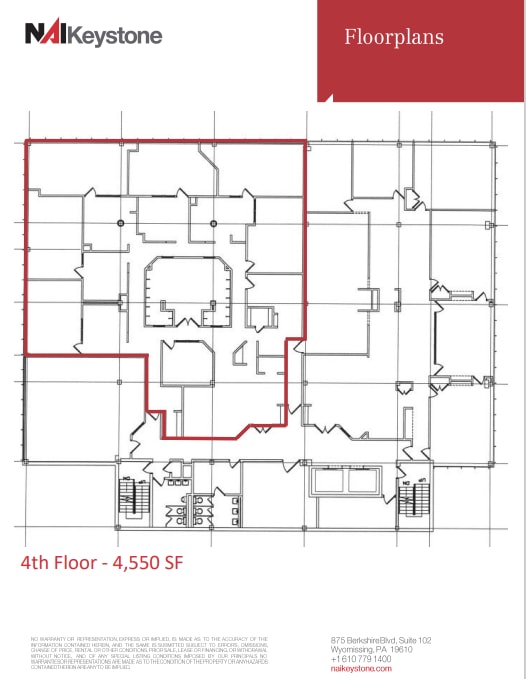 50 N 5th St, Reading, PA à louer Plan d’étage- Image 1 de 1