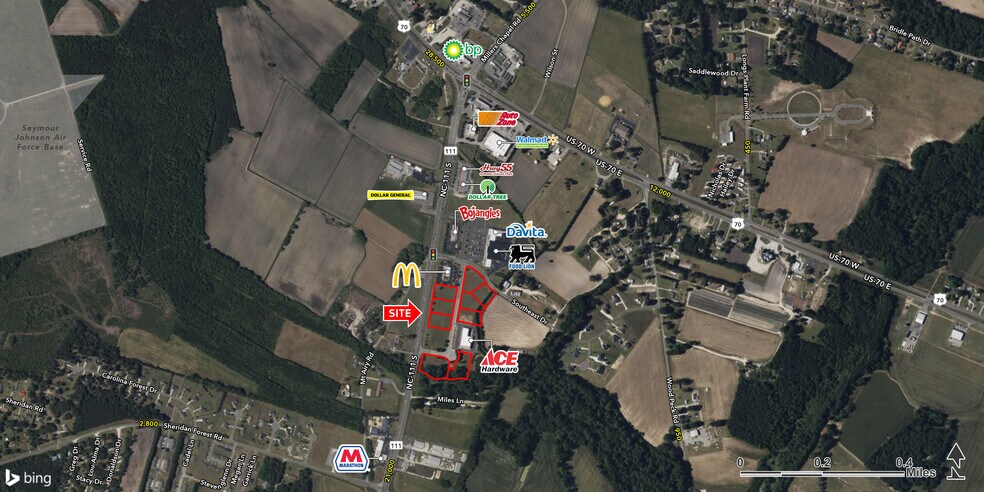 Hwy 111 S SE Commercial Park park, Goldsboro, NC à vendre - Aérien - Image 2 de 3