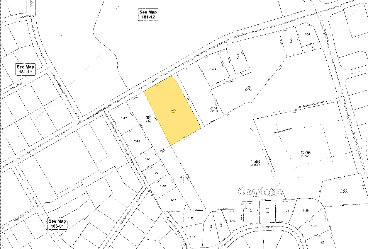 309 S Sharon Amity Rd, Charlotte, NC for sale Plat Map- Image 1 of 1