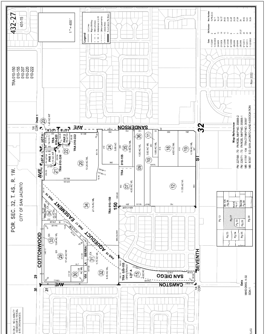 S Sanderson Ave, San Jacinto, CA for lease Plat Map- Image 1 of 1