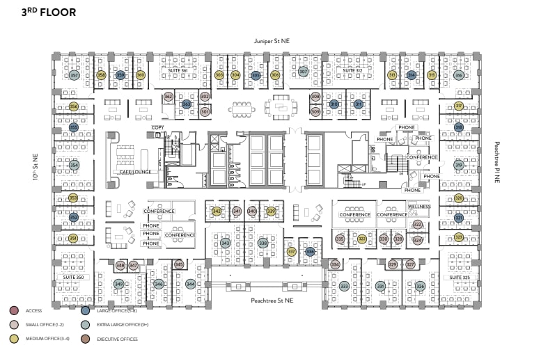 999 Peachtree St Ne, Atlanta, GA for lease Floor Plan- Image 1 of 11