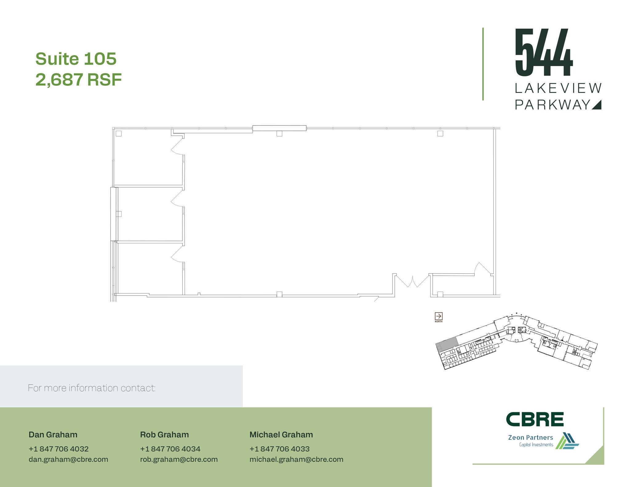544 Lakeview Pky, Vernon Hills, IL for lease Floor Plan- Image 1 of 2