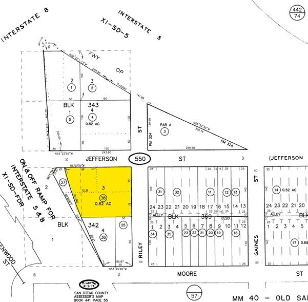 3603 Camino Del Rio W, San Diego, CA à louer - Plan cadastral - Image 2 de 2